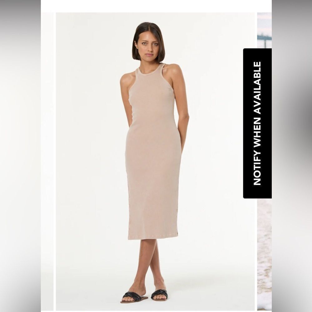 Young Fabulous and Broke Iggy Ribbed MIDI dress size XS Soft pink